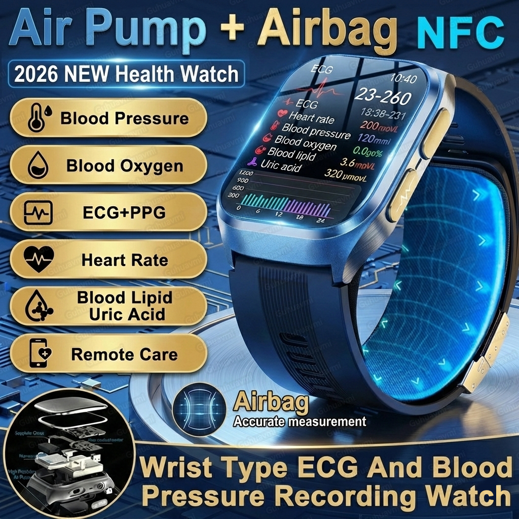 Fall Detection Watch - 2026New Air Pump Airbag True Blood