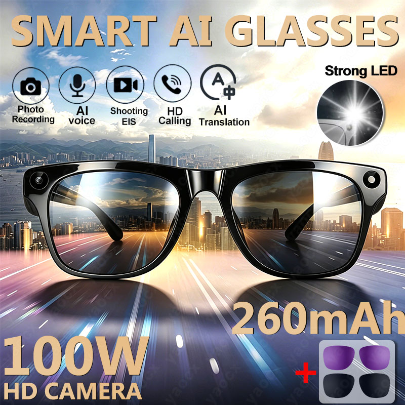 Smart Glasses Lens - AI Smart Glasses with 100W HD