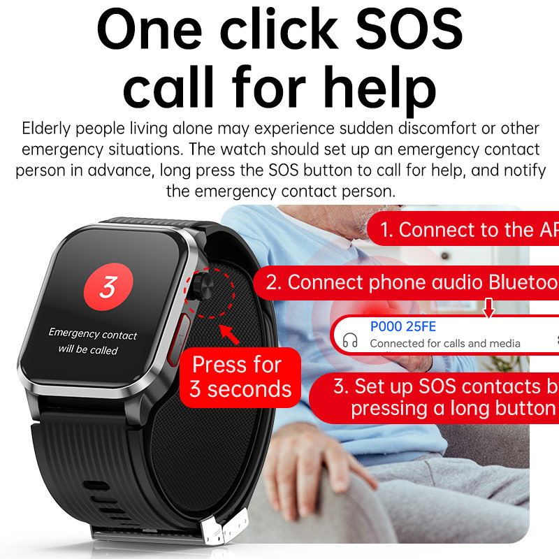 P300pro BT Call Air Pump Airba - Fall Detection Watch avaliação e preço
