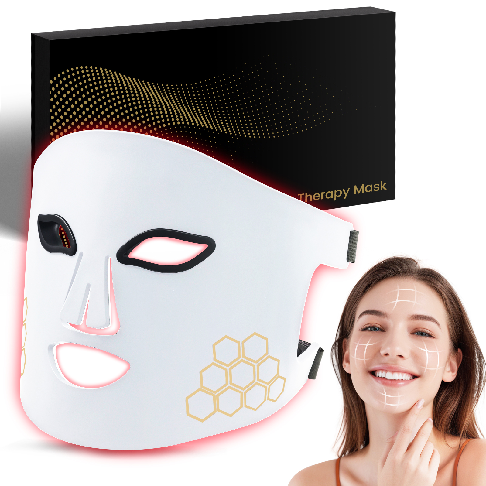 Hello Face LED Face Mask Light - Galvanic Skin Sensor avaliação e preço