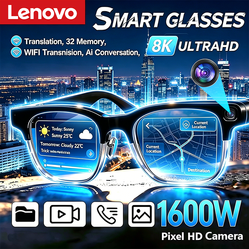 Lenovo New AI Smart Glasses 8K - Smart Glasses Lens avaliação e preço