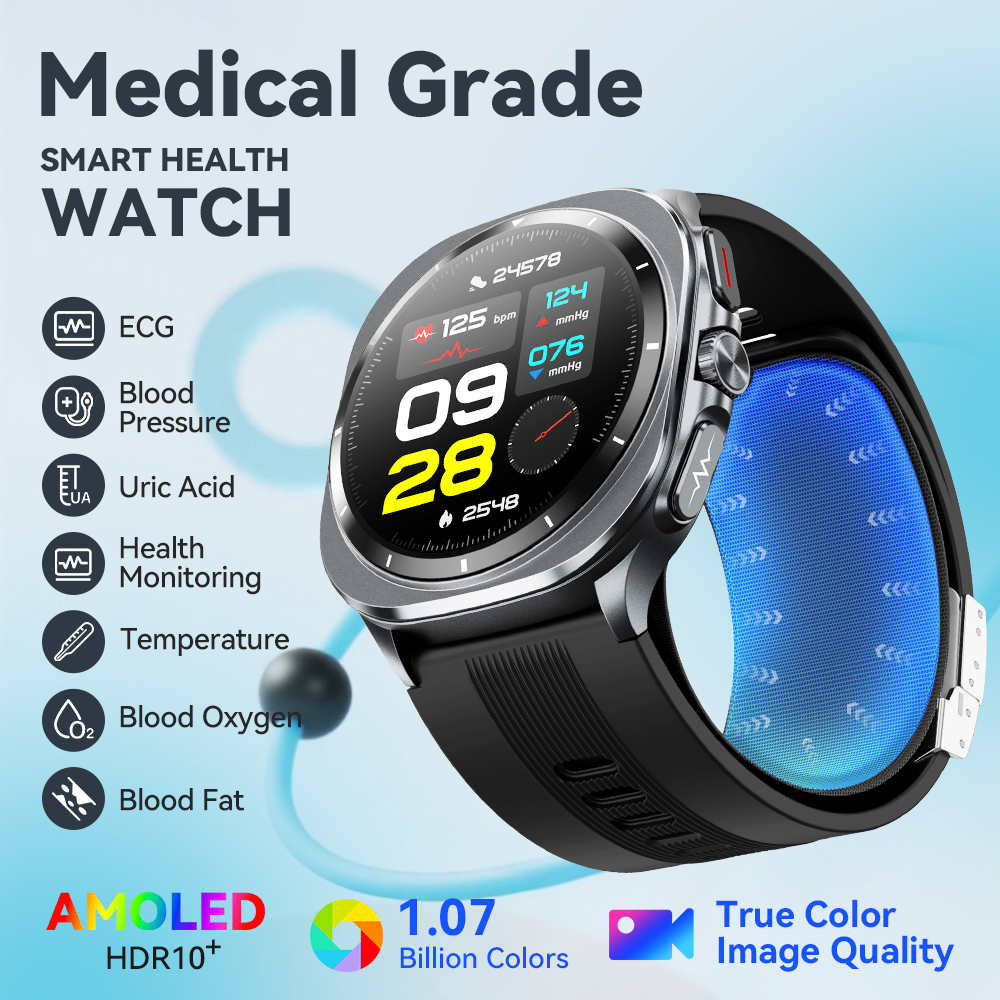 NOYAFA New ECG+PPG Blood Fat U - Fall Detection Watch avaliação e preço