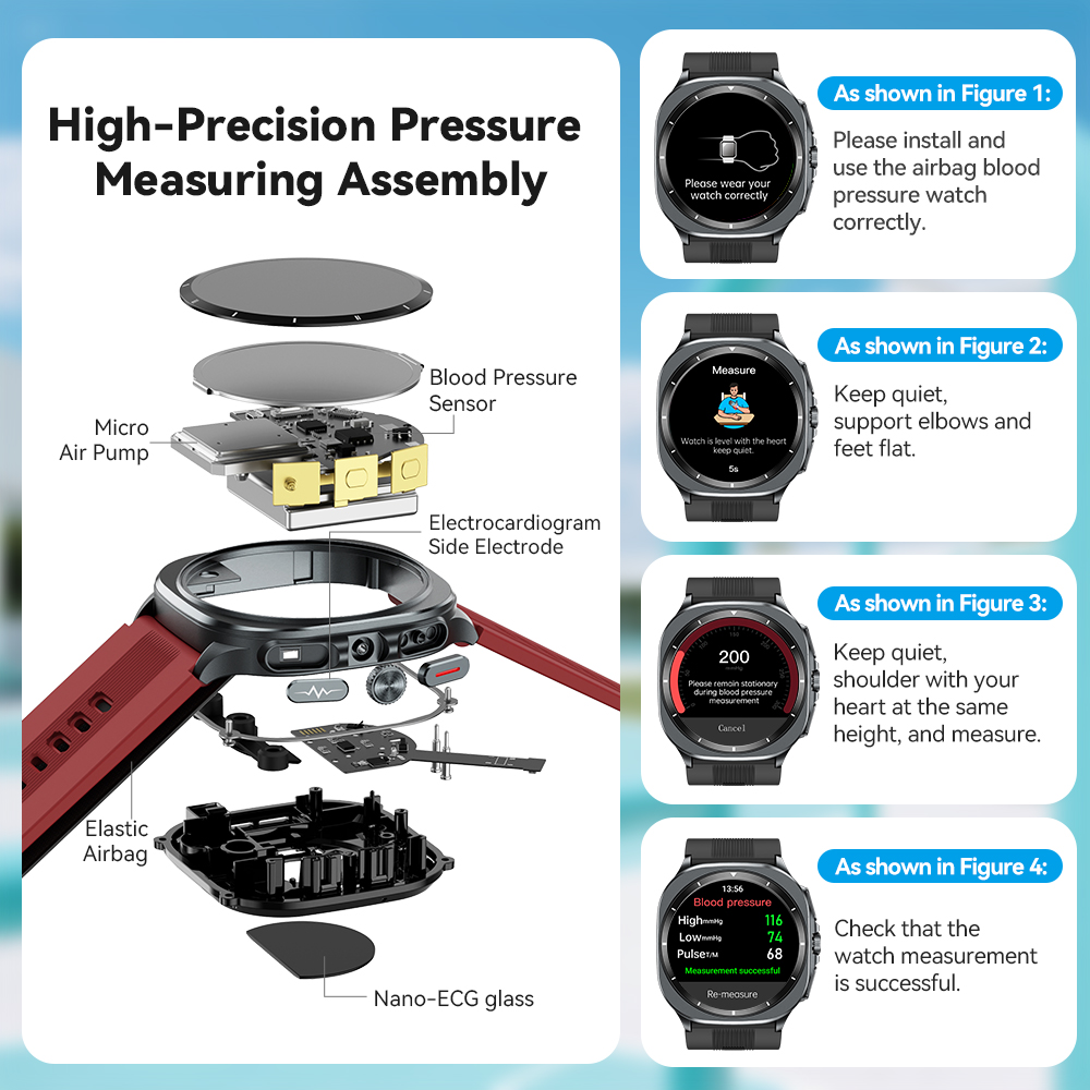 NOYAFA New ECG+PPG Blood Fat U - Fall Detection Watch avaliação e preço