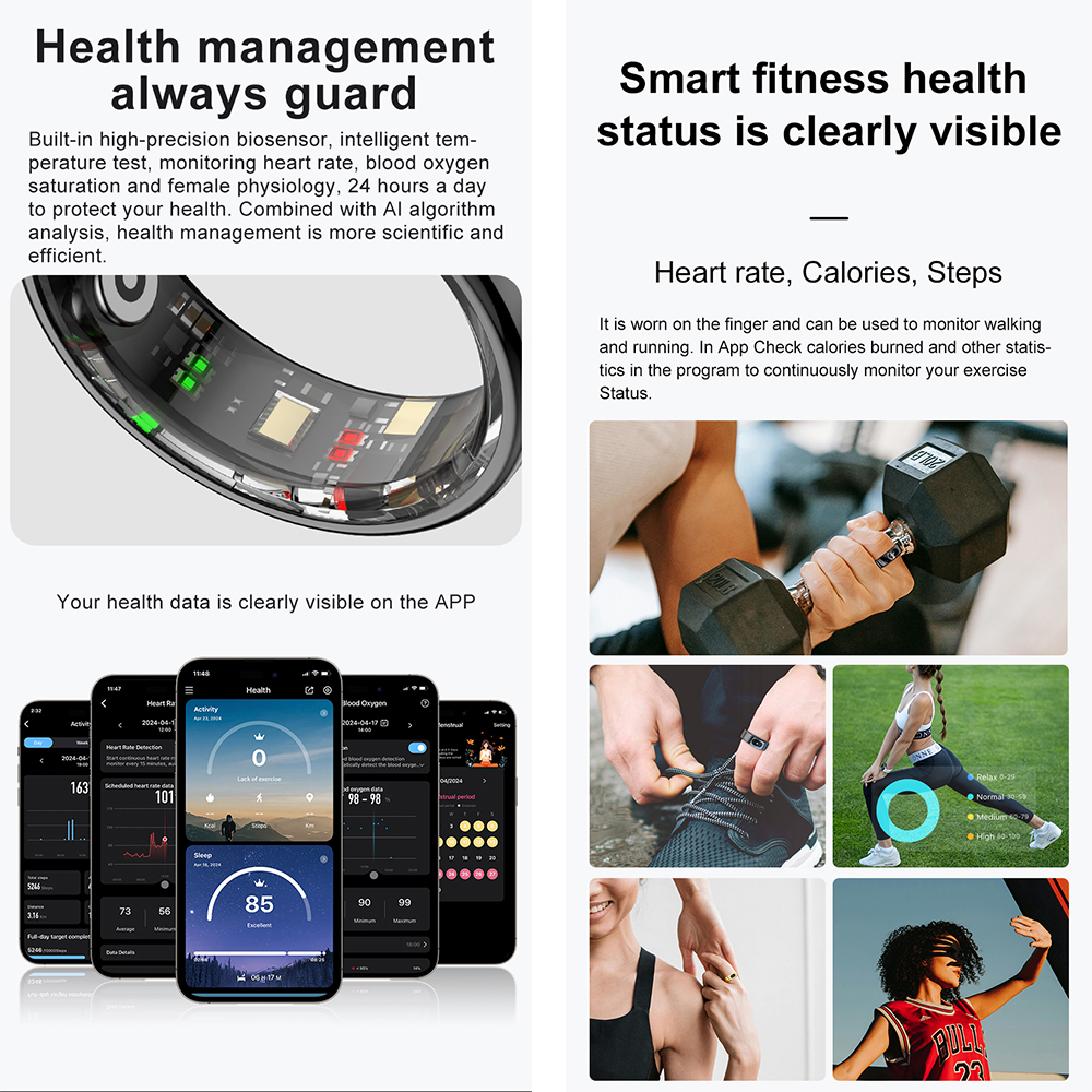 R08 Fitness Tracker Smart Ring - Temperature Ring Skin avaliação e preço