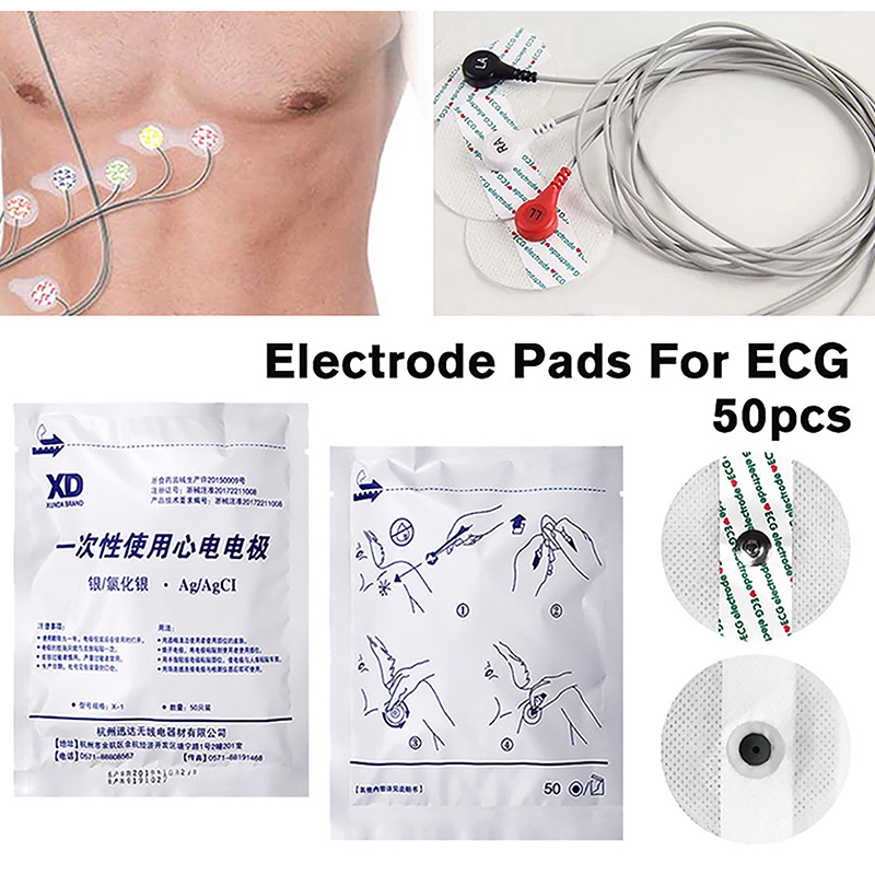 50PCS/Bag Electrode Patch  Dis - Ecg Patch Monitor avaliação e preço