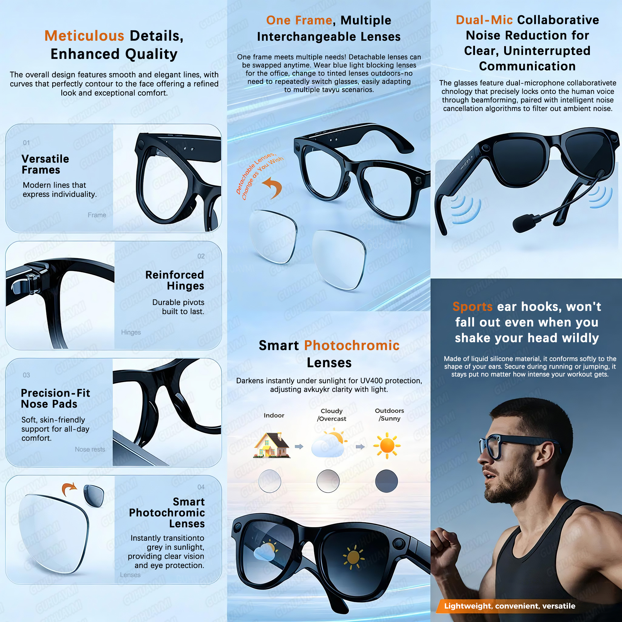 New 800W 4k HD Camera Smart Gl - Smart Glasses Lens avaliação e preço