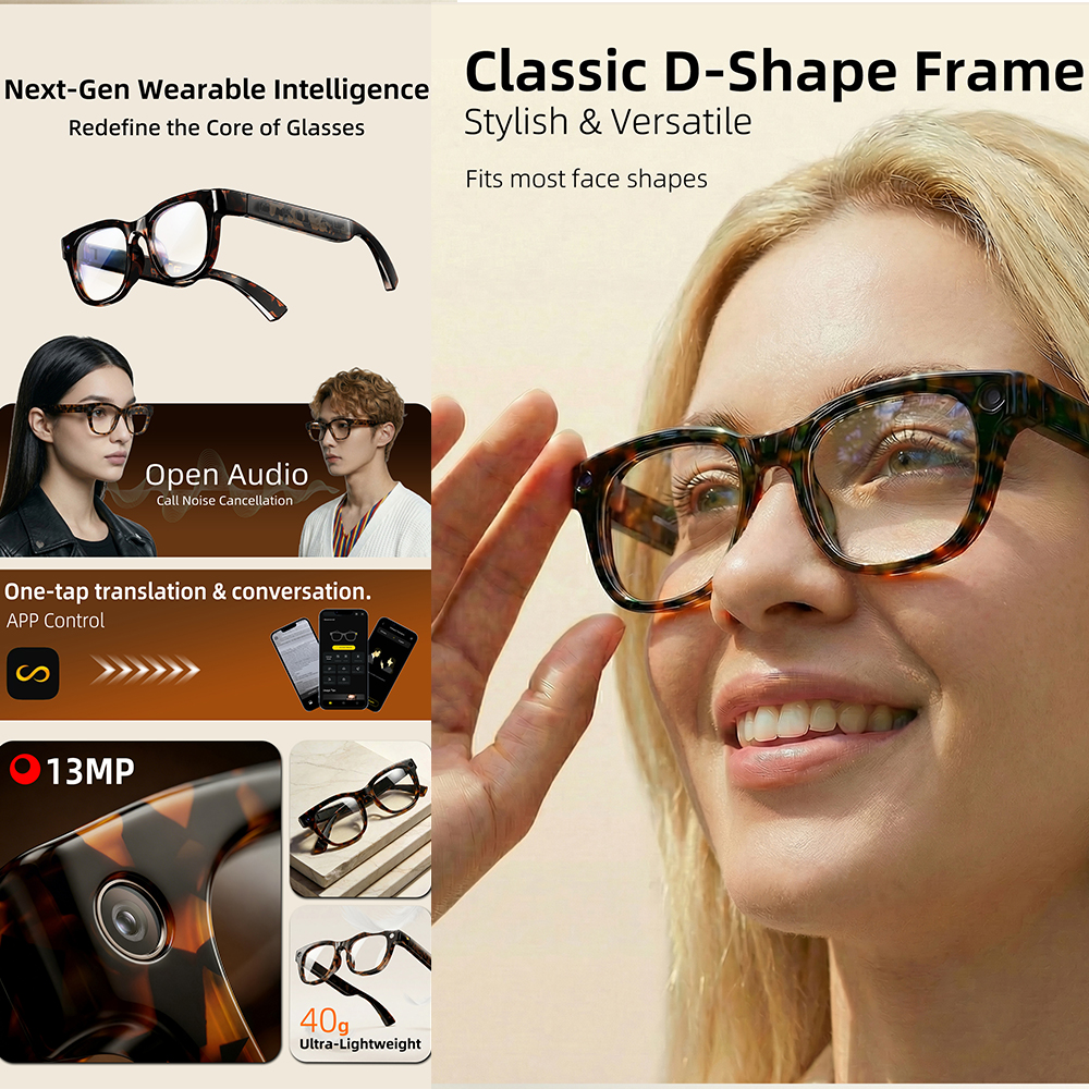 G600 Pro AI Smart Glasses 13MP - Smart Glasses Lens avaliação e preço