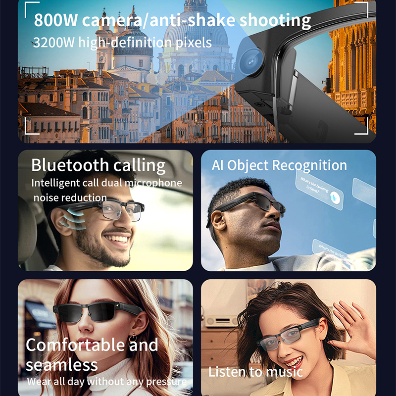 Al Smart Photo Glasses 800W Ca - Smart Glasses Lens avaliação e preço
