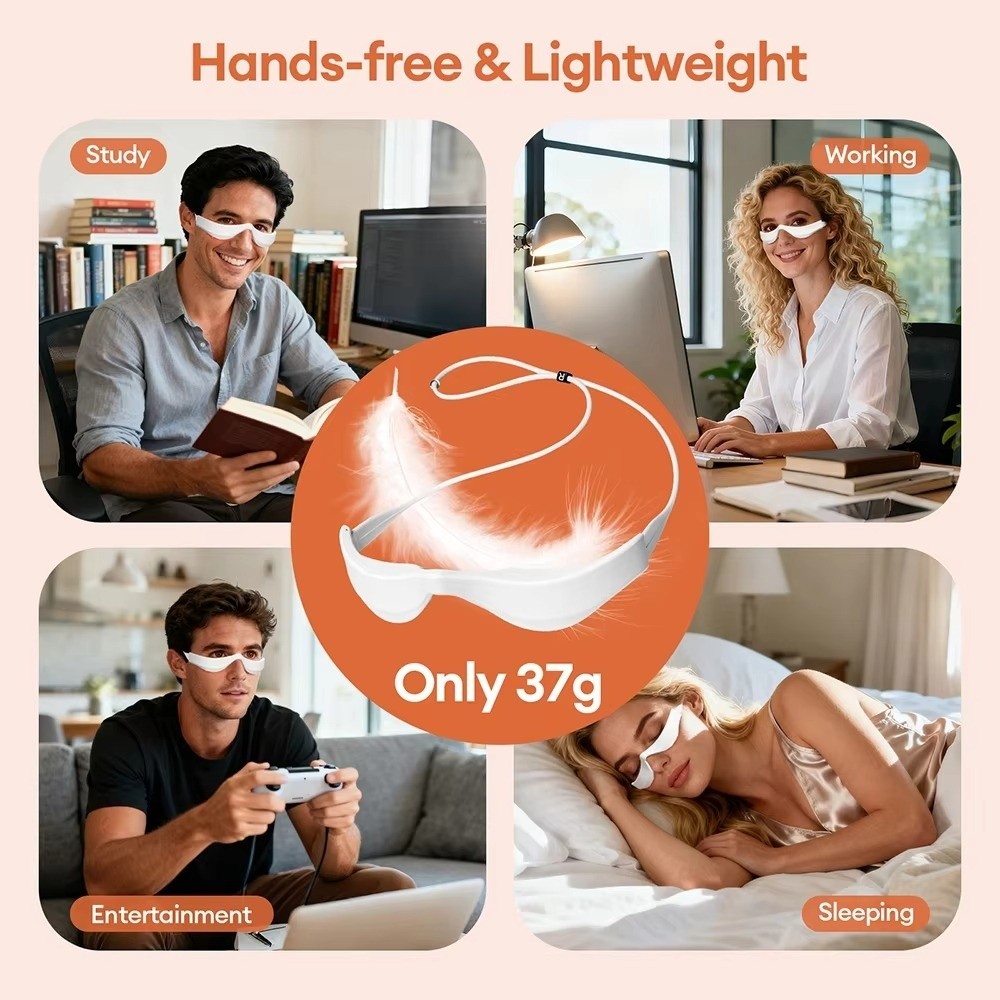 3D Eye Massager Red Light Ther - Light Therapy Glasses avaliação e preço