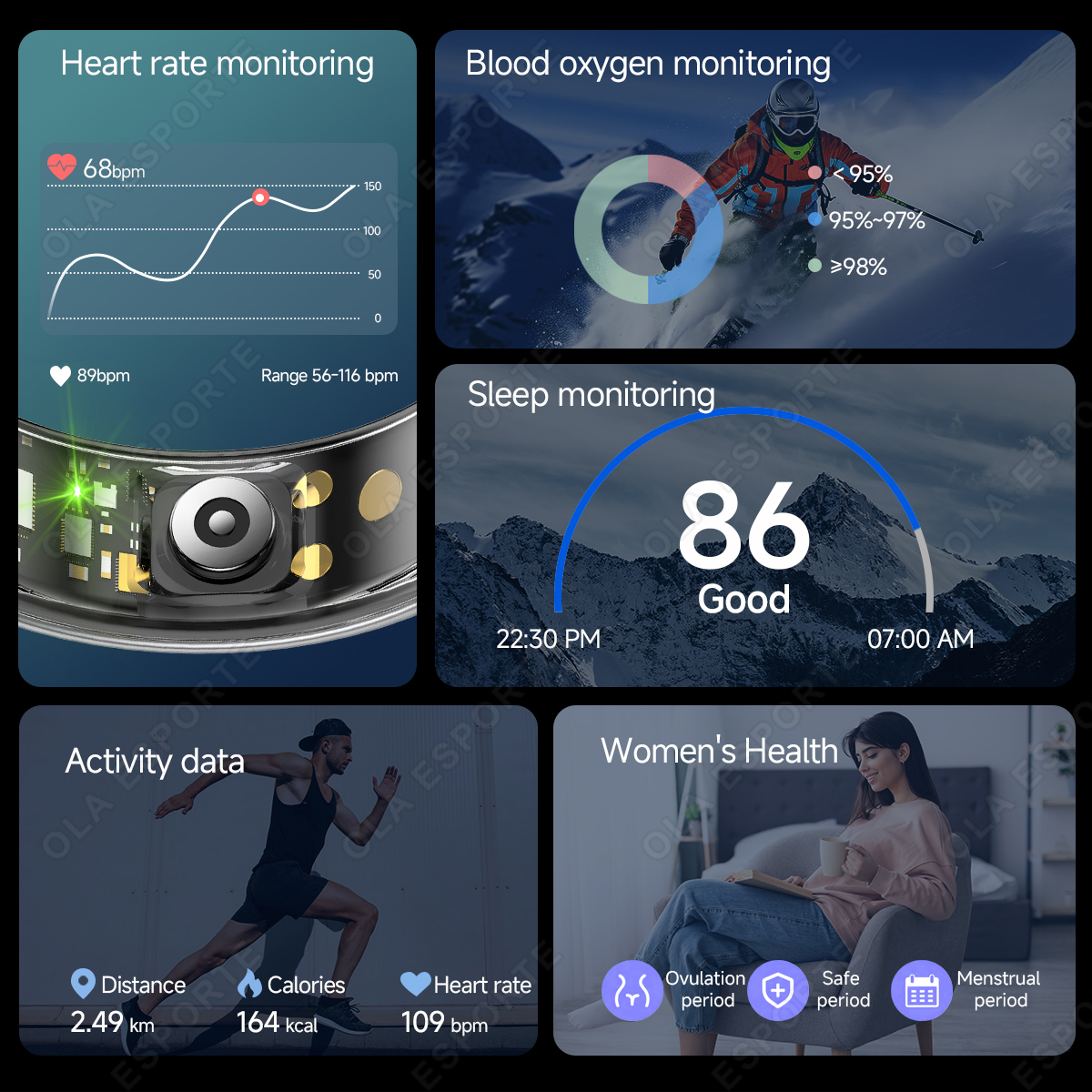R09 Smart Ring Men Women with  - Temperature Ring Skin avaliação e preço