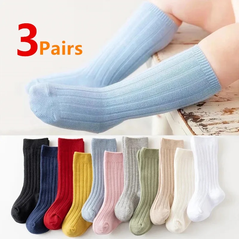 3Pairs/Lot Baby Knee High Sock - Baby Sock Oximeter avaliação e preço